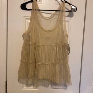 NWT American eagle tank with toole overlay